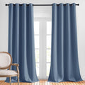 NICETOWN Stone Blue Blackout Curtains 102 inch Length, Grommet Energy Saving by NICETOWN