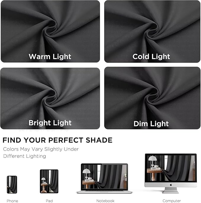 Joydeco Blackout Curtains 63 Inch Length 2 Panels Set, Thermal Insulated Long - Image 6
