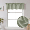 Chyhomenyc Bennett Light Green Window Valance, Faux Linen Slub Textured Semi by Chyhomenyc