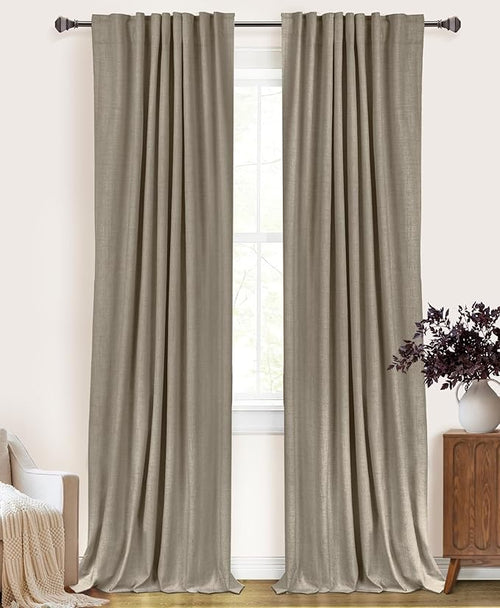 100% Blackout Shield Linen Blackout Curtains by 100BlackoutShield