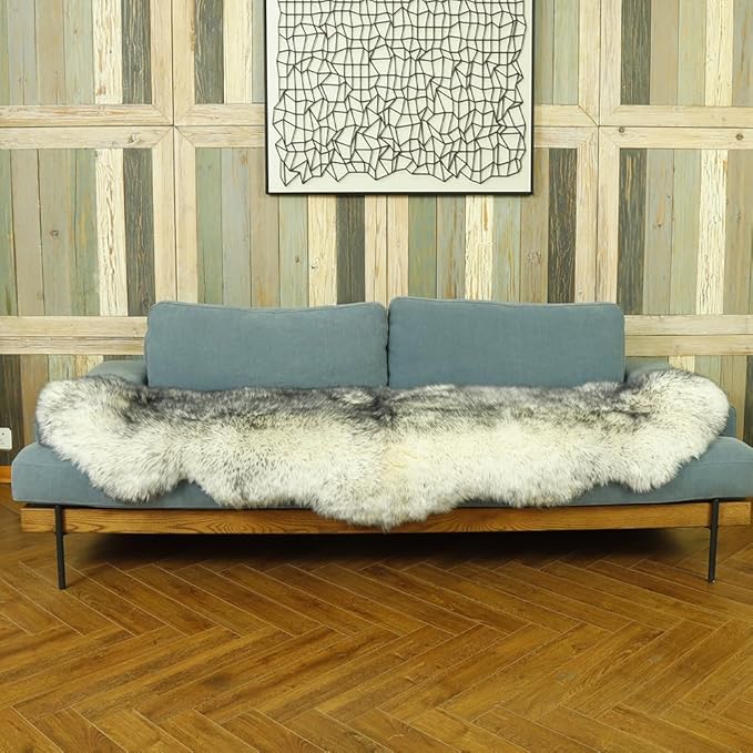 LLB Genuine Sheepskin Area Rug Wool Rug Fur Carpet Fluffy Shaggy Fur Rug - Image 3
