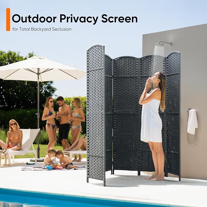 Outdoor Privacy Screen, Folding Room Divider Made of Fade Resistant - Image 3
