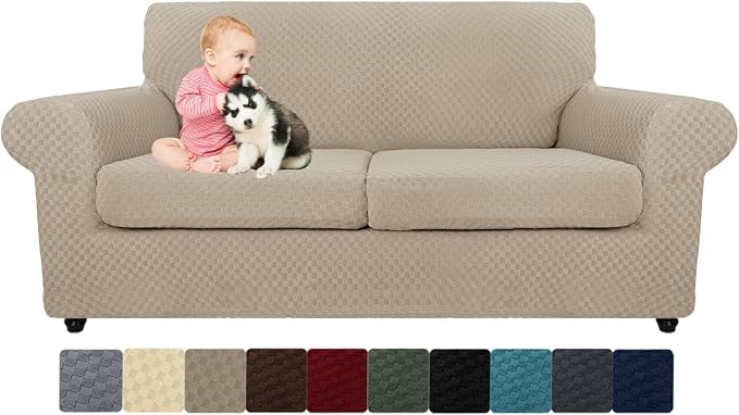 MAXIJIN 3 Piece Stretch Couch Covers by MAXIJIN