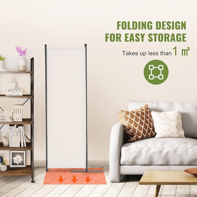 VEVOR Room Divider, 4 Panel Room Dividers and Folding Privacy Screens, Fabric - Image 5