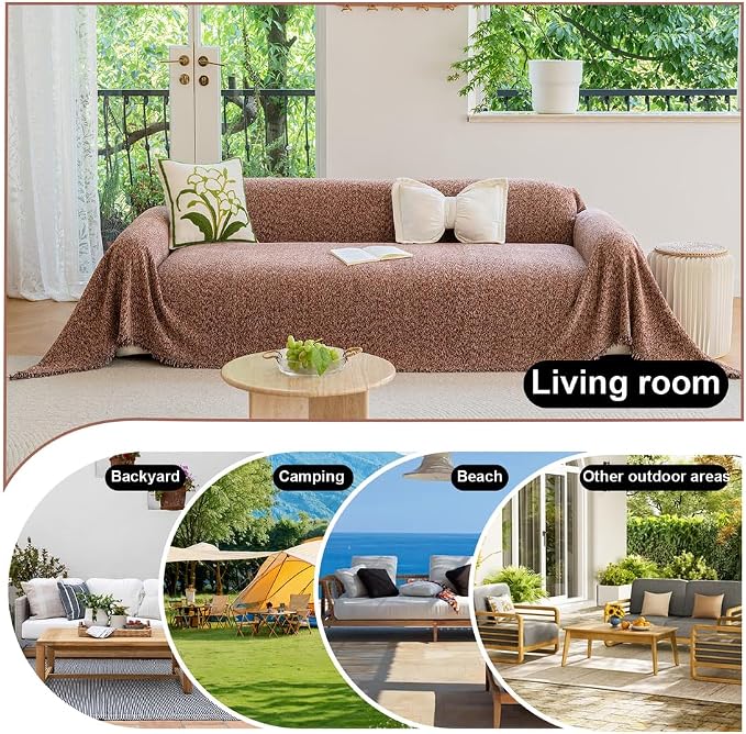ROOMLIFE Pink Couch Covers for 3 Cushion Couch, Chenille Sofa Couch Slipcover - Image 6