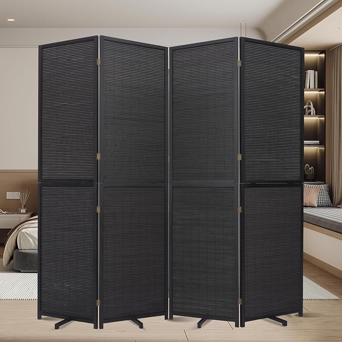 Bamboo Room Divider Folding Privacy Screens, Wall Divider by JVVMNJLK