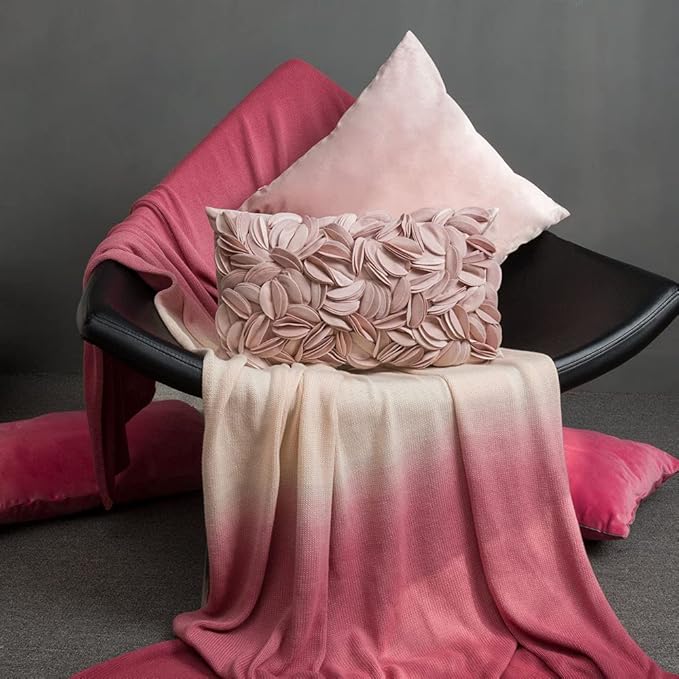 KINGROSE 3D Flower Throw Pillow Cover Home Decorative Pillow Case Sham Soft - Image 4