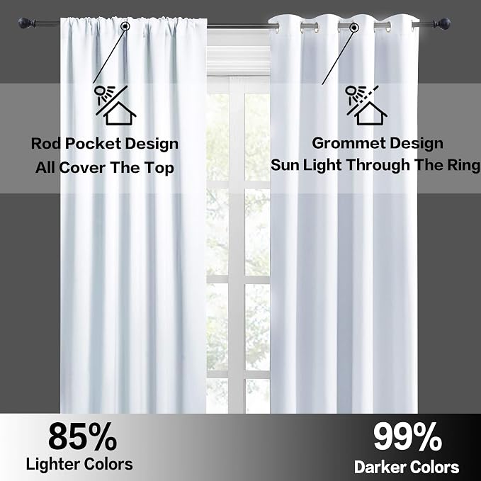 RYB HOME Kitchen Curtains Over Sink 36 inch Length, Rod Pocket Summer Light UV - Image 5