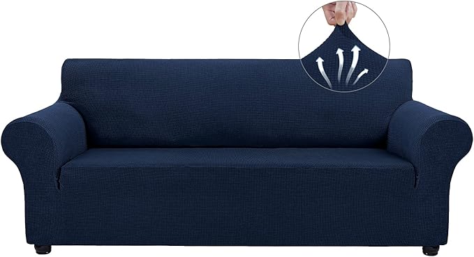 Asnomy Couch Covers for 3 Cushion Couch Stretch Sofa Covers Slipcovers by Asnomy