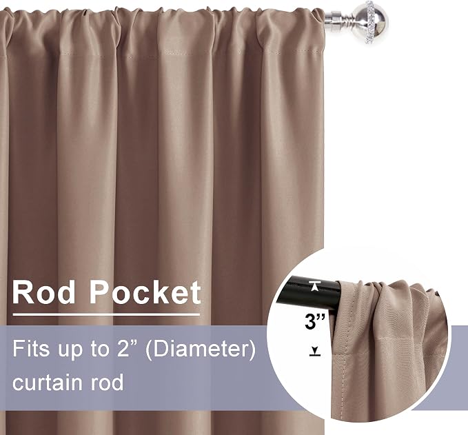 JIUZHEN Blackout Curtains for Bedroom - Image 6