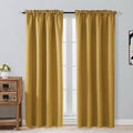 OVZME Bright Gold Blackout Curtains by OVZME