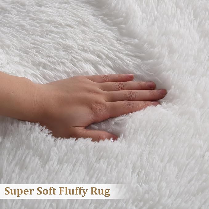 CAROMIO Runner Rug for Bedroom Living Room 2x6 Feet, Shag Fluffy Area Rugs Soft - Image 4