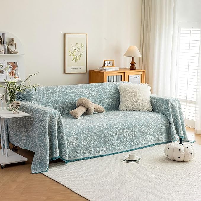 ROOMLIFE Blue Couch Cover Boho Sofa Covers by ROOMLIFE