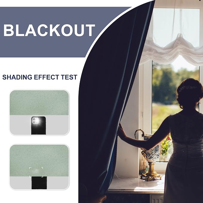 JIUZHEN Blackout Curtains for Bedroom– Thermal Insulated, Noise Reducing Room - Image 2
