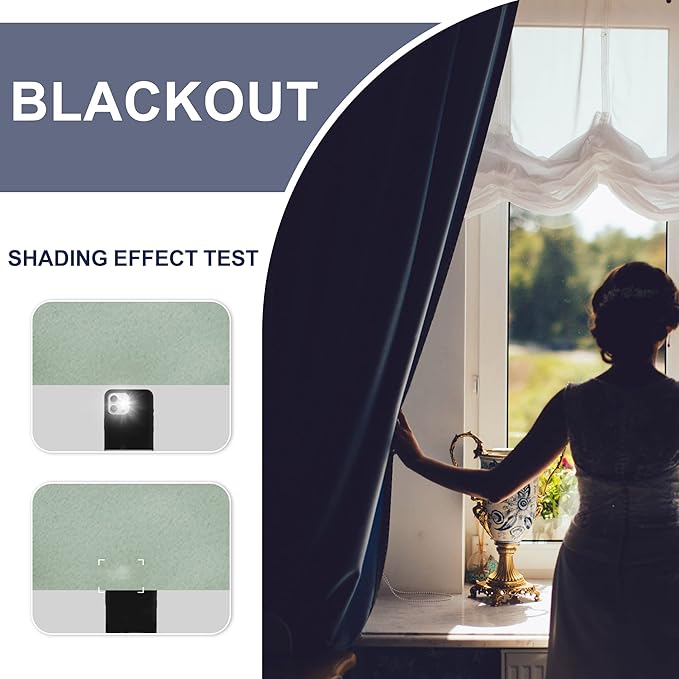 JIUZHEN Blackout Curtains for Bedroom– Thermal Insulated, Noise Reducing Room - Image 2