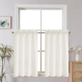 Chyhomenyc Kitchen Curtains 24 Inch Length, Light Filtering Short Window Curtain by Chyhomenyc
