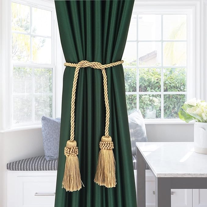 Fenghuangwu Curtain Tiebacks Handmade Decorative Curtain Holdbacks Rope - Image 5
