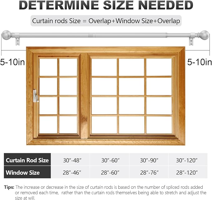 Silver Curtain Rods for Windows - Image 5