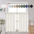 Chyhomenyc Short Curtains 30 Inch Length, Light Filtering Half Window Curtains by Chyhomenyc