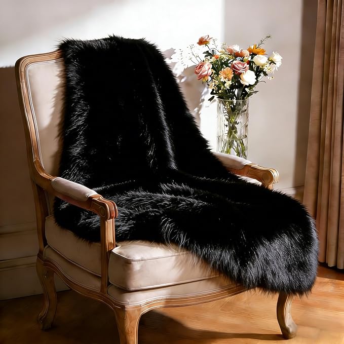 Ultra Soft Faux Fur Rug, Fluffy Shaggy 2 x 3 Ft Small Area Rug - Image 6
