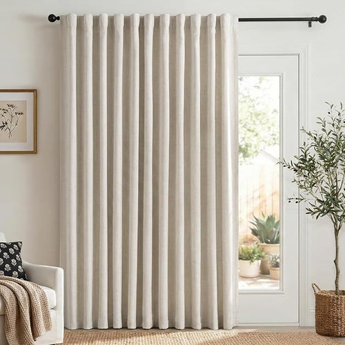100% Blackout Shield Linen Blackout Curtains by 100BlackoutShield