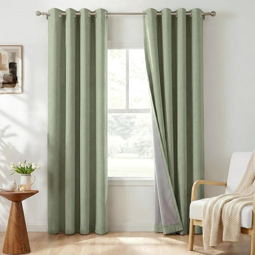 100% Blackout Shield Linen Blackout Curtains by 100BlackoutShield