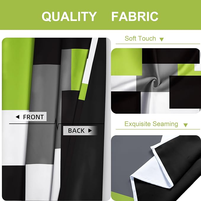 Tyrot Lime Green 100% Blackout Curtains - Image 6