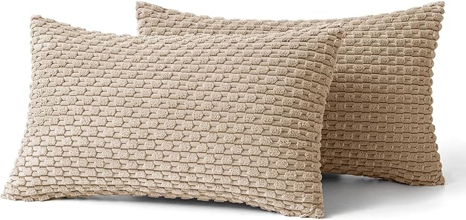 MIULEE Pack of 2 Decorative Lumbar Throw Pillow Covers 12x20 Inch Soft Boho - Image 6