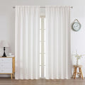 Chyhomenyc Natural Curtains 90 Inch Length 2 Panels Set, Faux Linen Textured by Chyhomenyc
