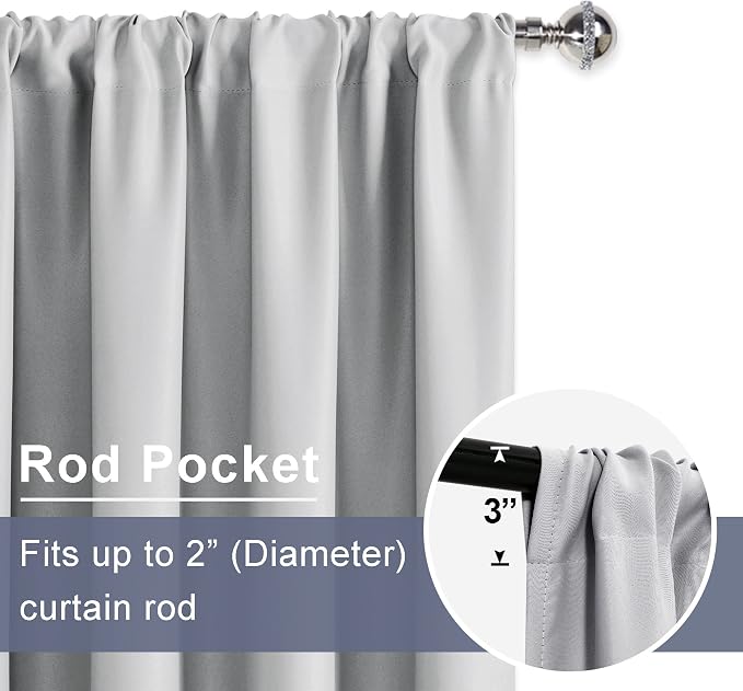 JIUZHEN Short Blackout Curtains - Image 3