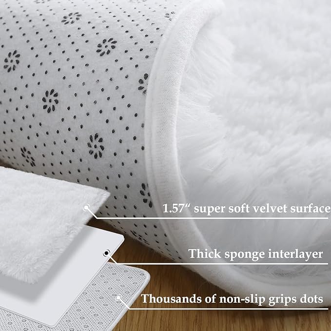 Merelax Soft Modern Indoor Large Shaggy Rug - Image 7