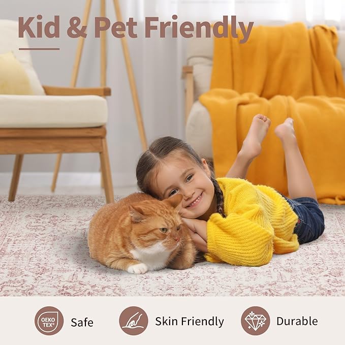 Rugxara Washable Area Rug for Living Room, Bedroom Kitchen - Image 7