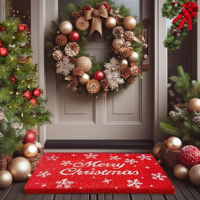 LuxUrux Premium Christmas Door Mat Outdoor by LuxUrux