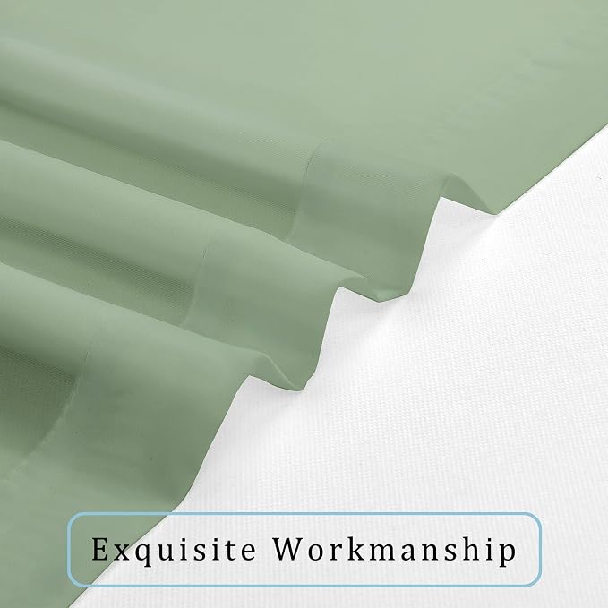 OWENIE Sage Green Sheer Curtains 96 Inches Long 2 Panels Set, Elegant Sheer - Image 7