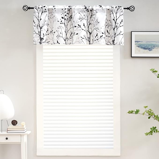 Luvyohmee Tree Branch Printed Valance Curtain, 18 inches Long Kitchen Valance - Image 4