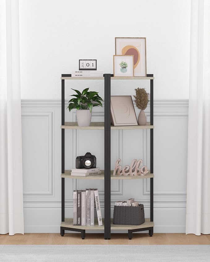 Hzuaneri Corner Shelf Stand, Corner Bookshelf, Storage Standing Shelf Unit - Image 6