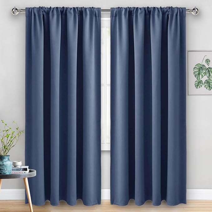 JIUZHEN Dusty Blue Blackout Curtains - Image 7