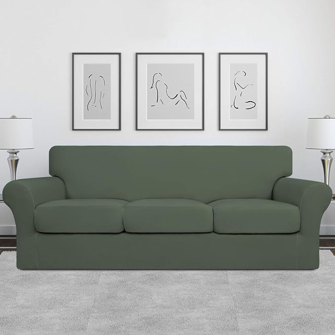 Easy-Going 4 Pieces Stretch Soft Couch Cover - Image 2