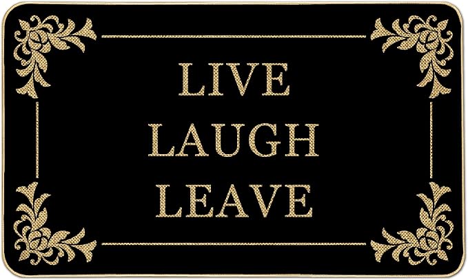 Funny Doormat Live Laugh Leave Door Mat 17 X 29 Inch Welcome Doormat Decorative by HANXIGHomeDecor
