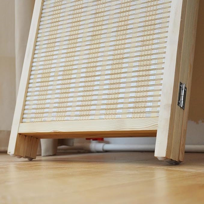 Furnnylane 4 Panel Bamboo Room Divider - Image 5