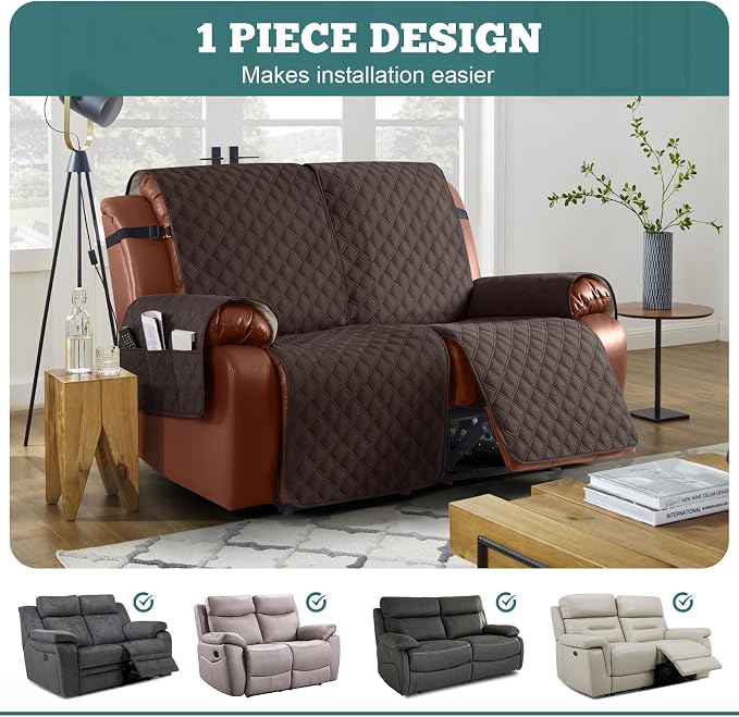 Ruaozz Waterproof Recliner Sofa Covers, 1-Piece Couch Covers - Image 3