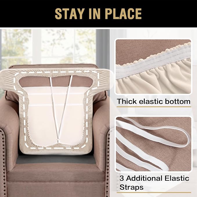 H.VERSAILTEX Stretch Velvet T Cushion Chair Covers - Image 7