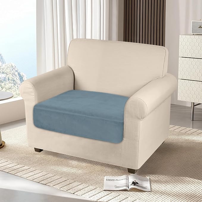 NAISI Couch Cushion Covers 1 Piece Velvet Stretch Sofa Seat Covers or Backrest - Image 2
