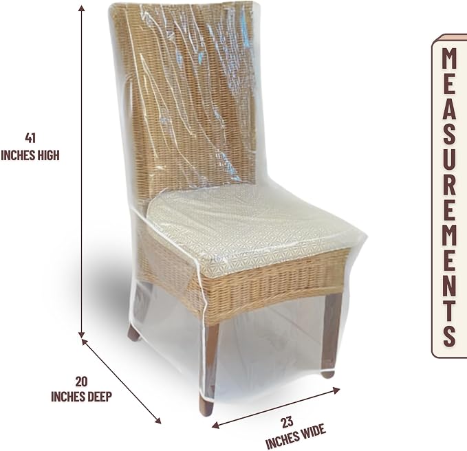 Evelots Dining Room/Kitchen Chair Cover/Protector-2 Pack- Heavy Duty Clear PVC - Image 4