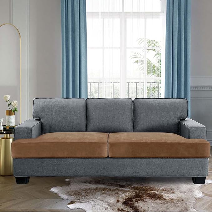 H.VERSAILTEX Stretch Velvet 2 Piece T Cushion Sofa Slipcovers - Image 2