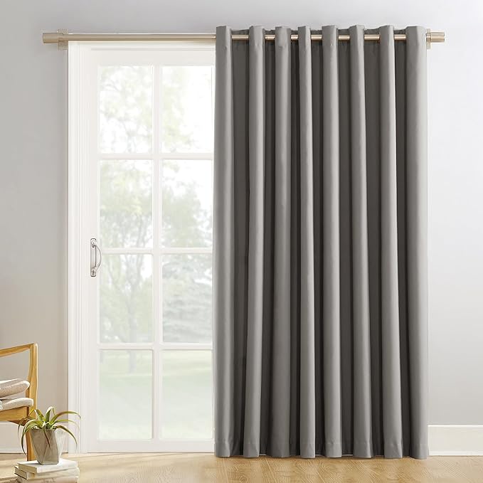 Sun Zero Easton Extra-Wide Blackout Grommet Sliding Patio Door Curtain Panel by SunZero%E2%84%A2
