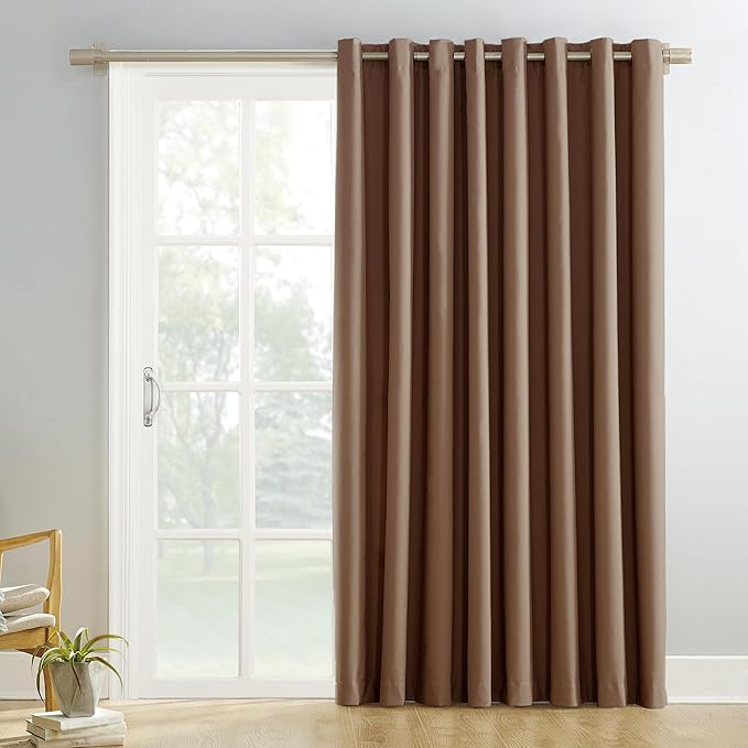Sun Zero Easton Extra-Wide Blackout Grommet Sliding Patio Door Curtain Panel by SunZero%E2%84%A2