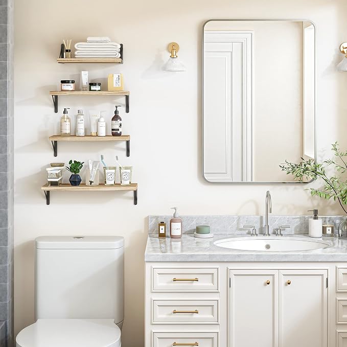 YGEOMER Floating Shelves for Wall Different Sizes Farmhouse Wall Shelf for - Image 7