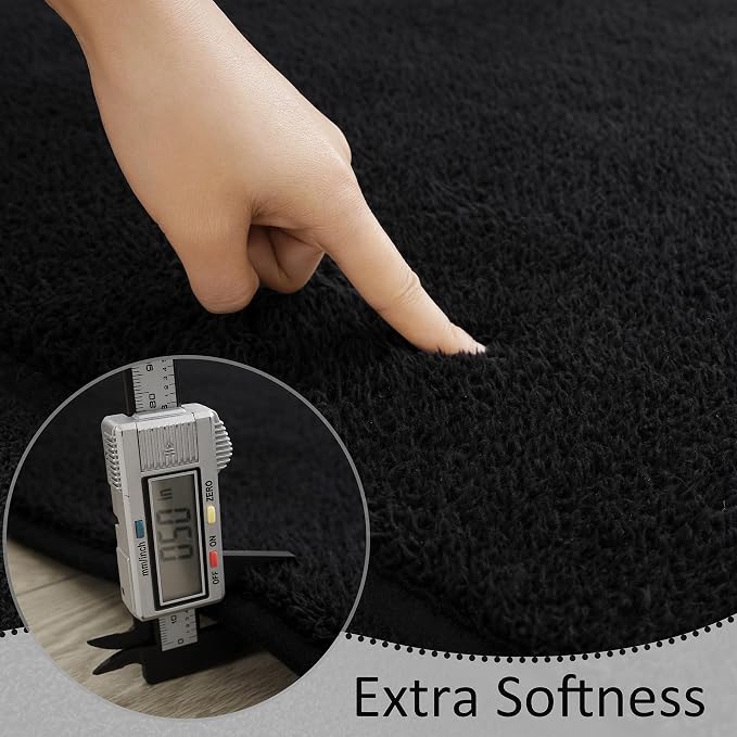 Soft Rugs for Living Room 6x9 Black, Minimalist Area Rug for Bedroom Nursery - Image 5