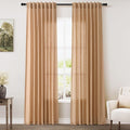 Nanspring Camel Linen Curtains 80 Inches Long by Nanspring